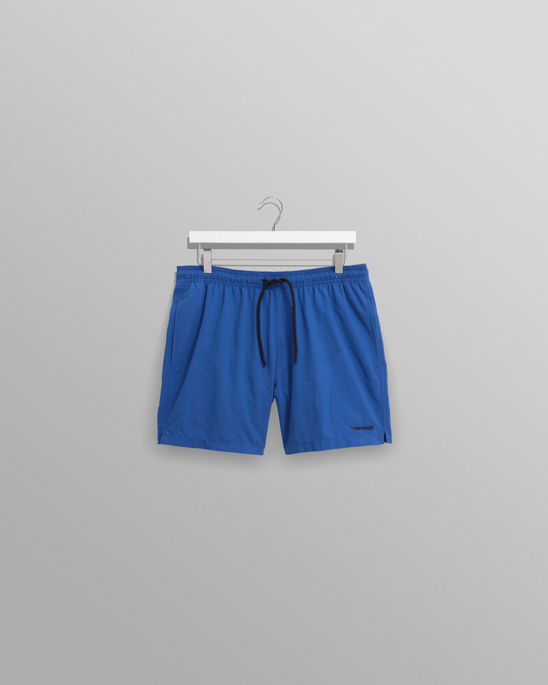 wax london men's Brockwell - Bright Blue Logo Swim Shorts