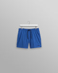 wax london men's Brockwell - Bright Blue Logo Swim Shorts