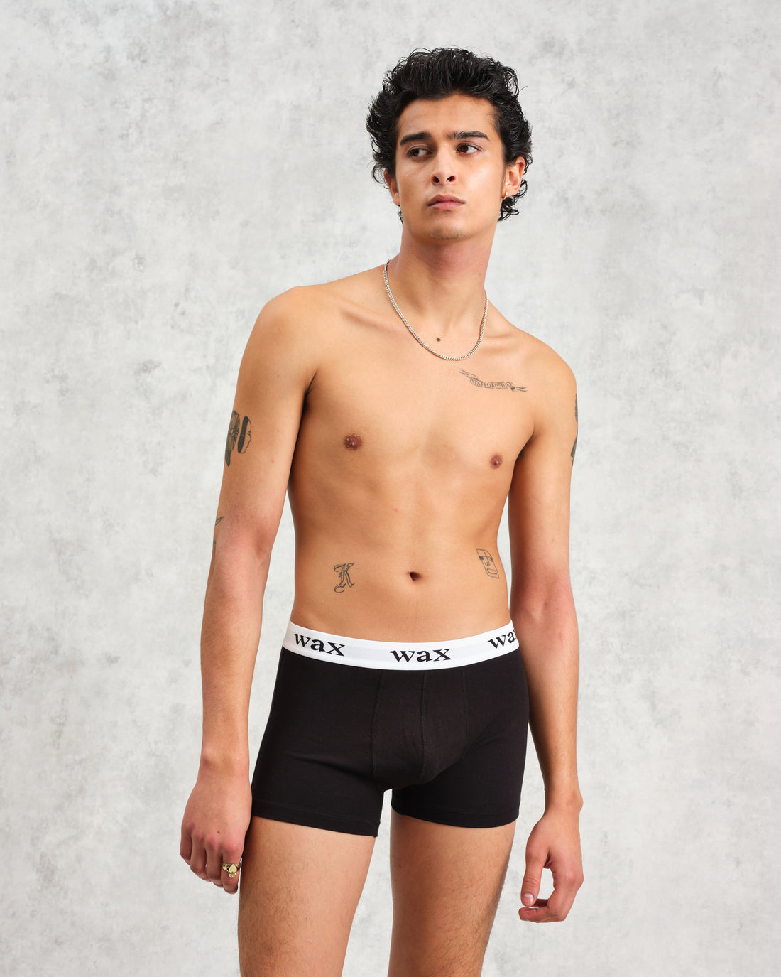 wax london men's Brodie - Black Stretch Cotton Boxers