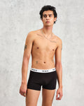 wax london men's Brodie - Black Stretch Cotton Boxers