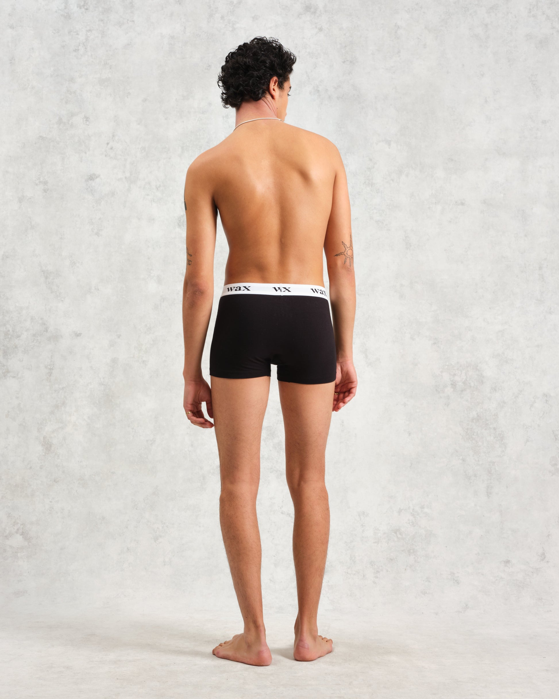 wax london men's Brodie - Black Stretch Cotton Boxers