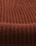 wax london men's Brook - Brown Single Rib Wool Beanie
