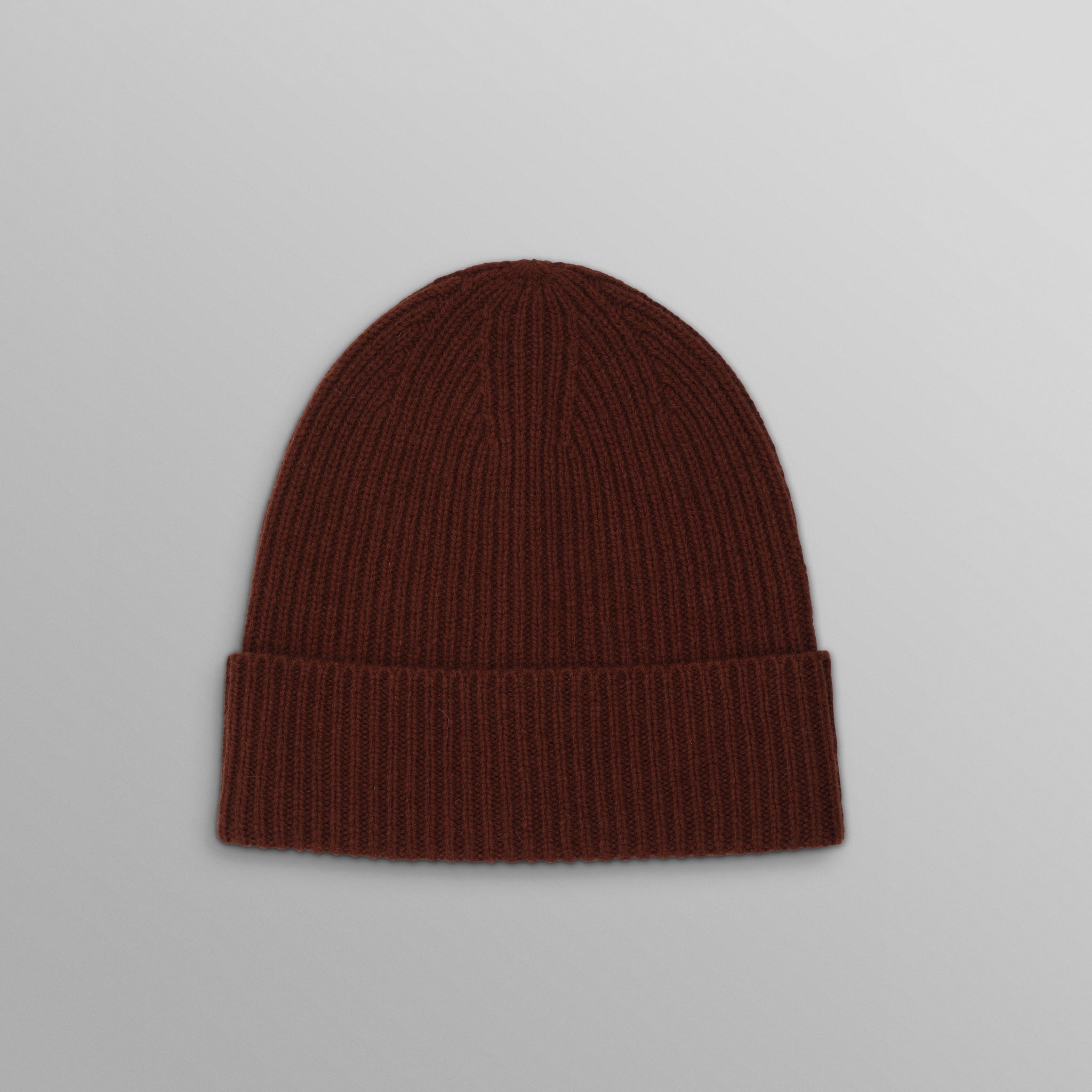 wax london men's Brook - Brown Single Rib Wool Beanie