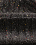 wax london men's Brook - Charcoal Donegal Single Rib Wool Beanie