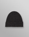 wax london men's Brook - Charcoal Donegal Single Rib Wool Beanie