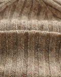 wax london men's Brook - Natural Donegal Single Rib Wool Beanie