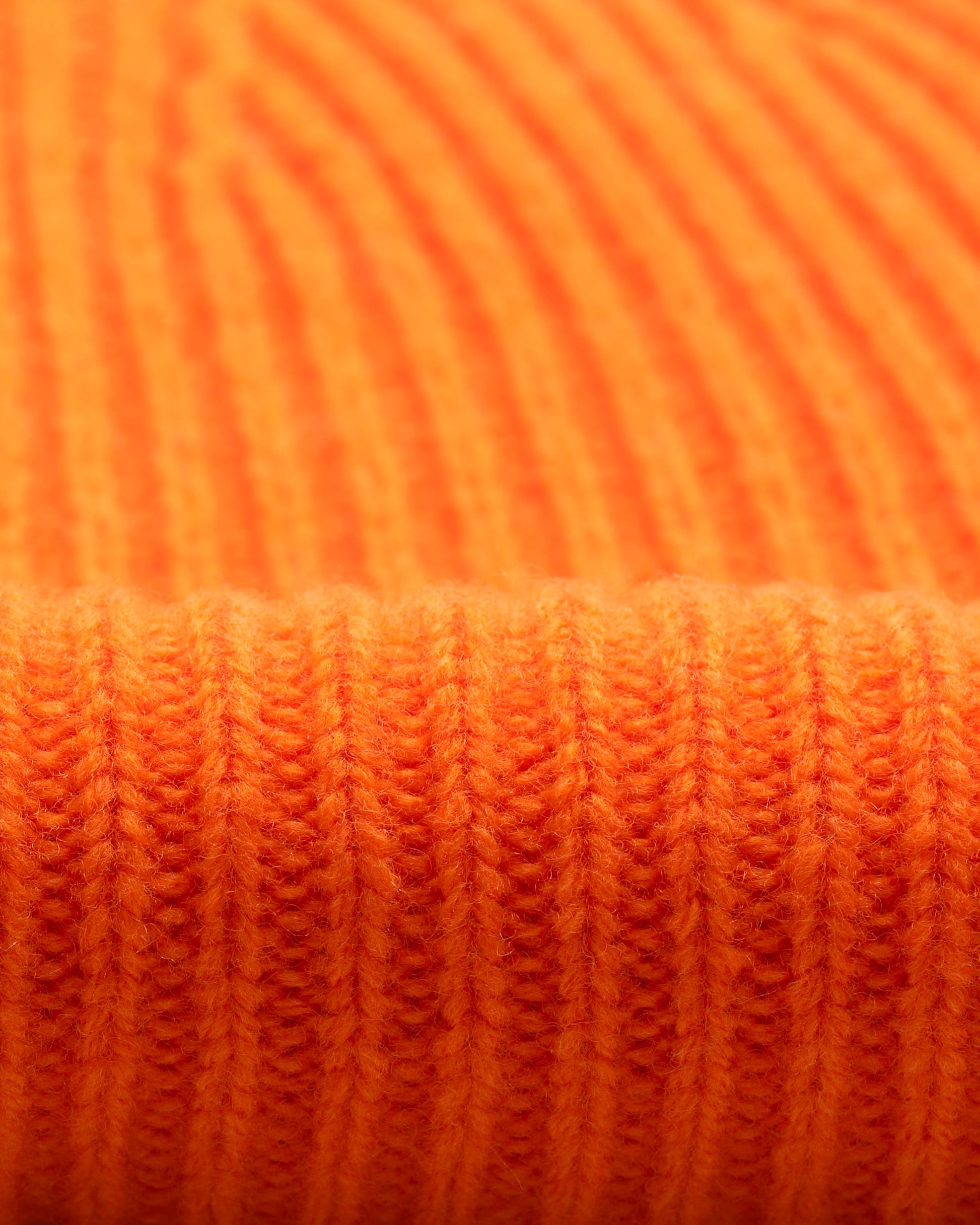 wax london men's Brook - Orange Single Rib Wool Beanie