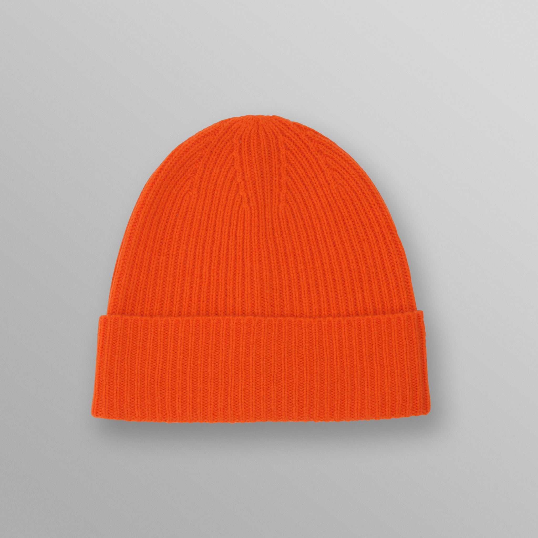 wax london men's Brook - Orange Single Rib Wool Beanie