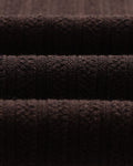 wax london men's Bury - Dark Brown Stripe Zip Polo