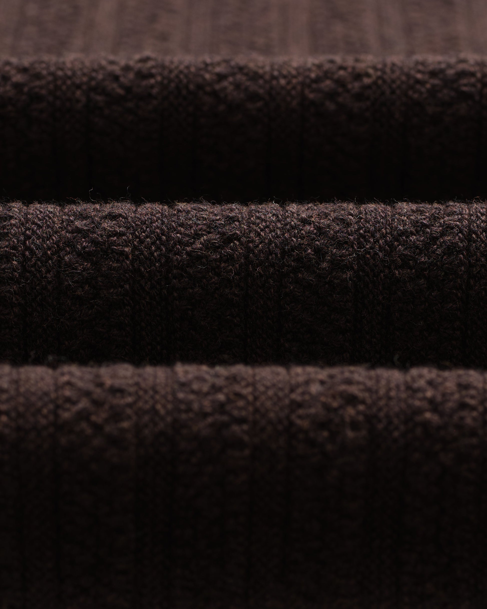 wax london men's Bury - Dark Brown Stripe Zip Polo