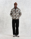 wax london men's Camley - Ecru Tile Print Fleece