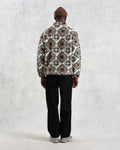 wax london men's Camley - Ecru Tile Print Fleece