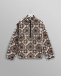 wax london men's Camley - Ecru Tile Print Fleece