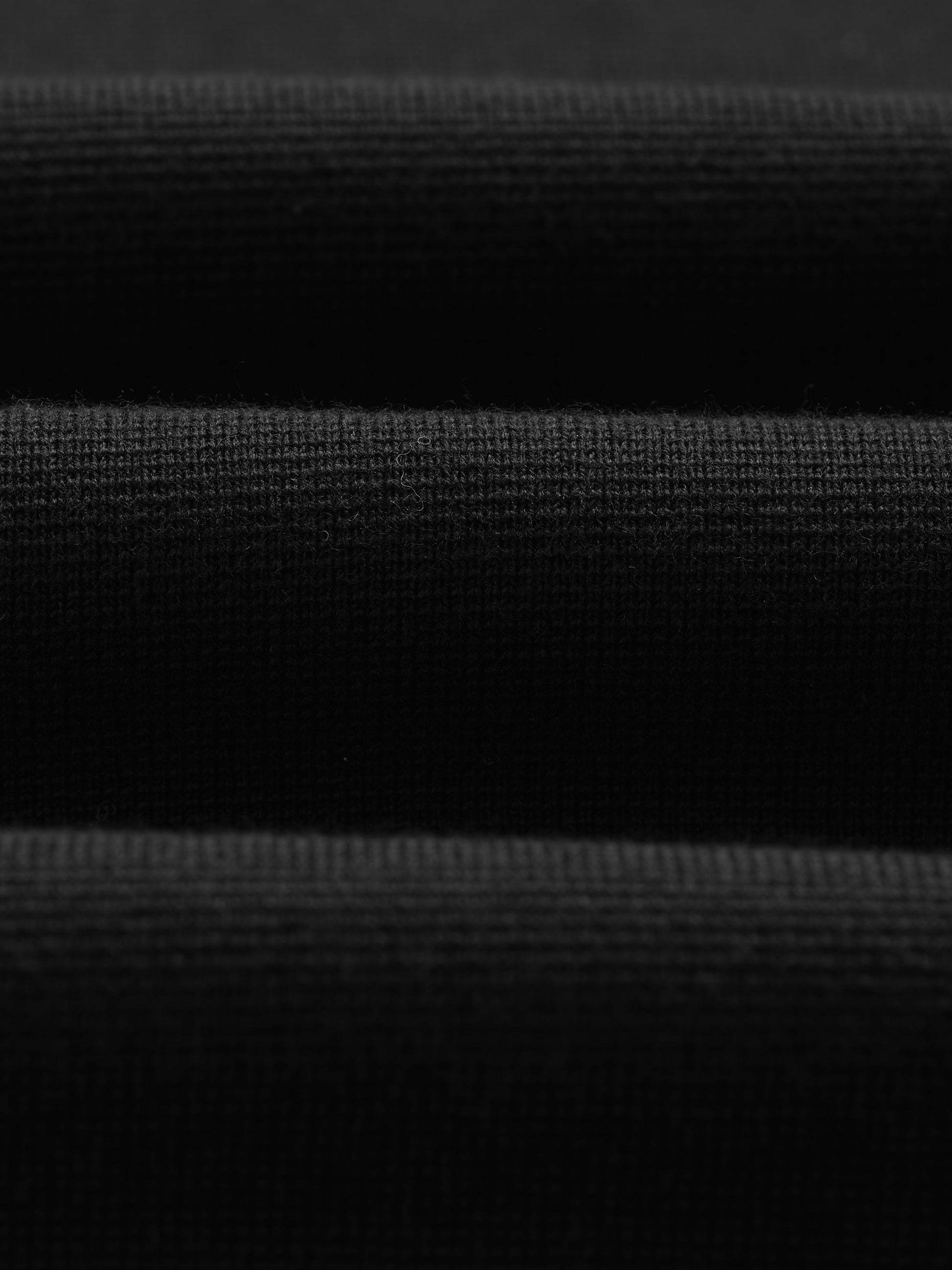 wax london men's Carter - Black Open Collar Milano Knit Polo
