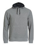 Clique Classic Mens Heavyweight Hoodie. Contrast Lined Hood. 8 Colours. XS-5XL - Hoodie - Logo Free Clothing