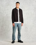 wax london men's Coleman - Black Double Weave Cotton Jacket