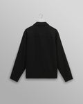 wax london men's Coleman - Black Double Weave Cotton Jacket