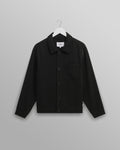 wax london men's Coleman - Black Double Weave Cotton Jacket