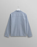 wax london men's Corey - Blue And White Twisted Stripe Cotton Shirt
