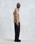 wax london men's Cozi - Multicolour Geometric Fleece Jacket