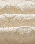 wax london men's Crosby - Ecru Pointelle Cotton Cardigan