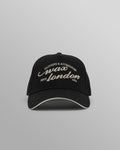 wax london men's Dale - Black Script Trucker Cap