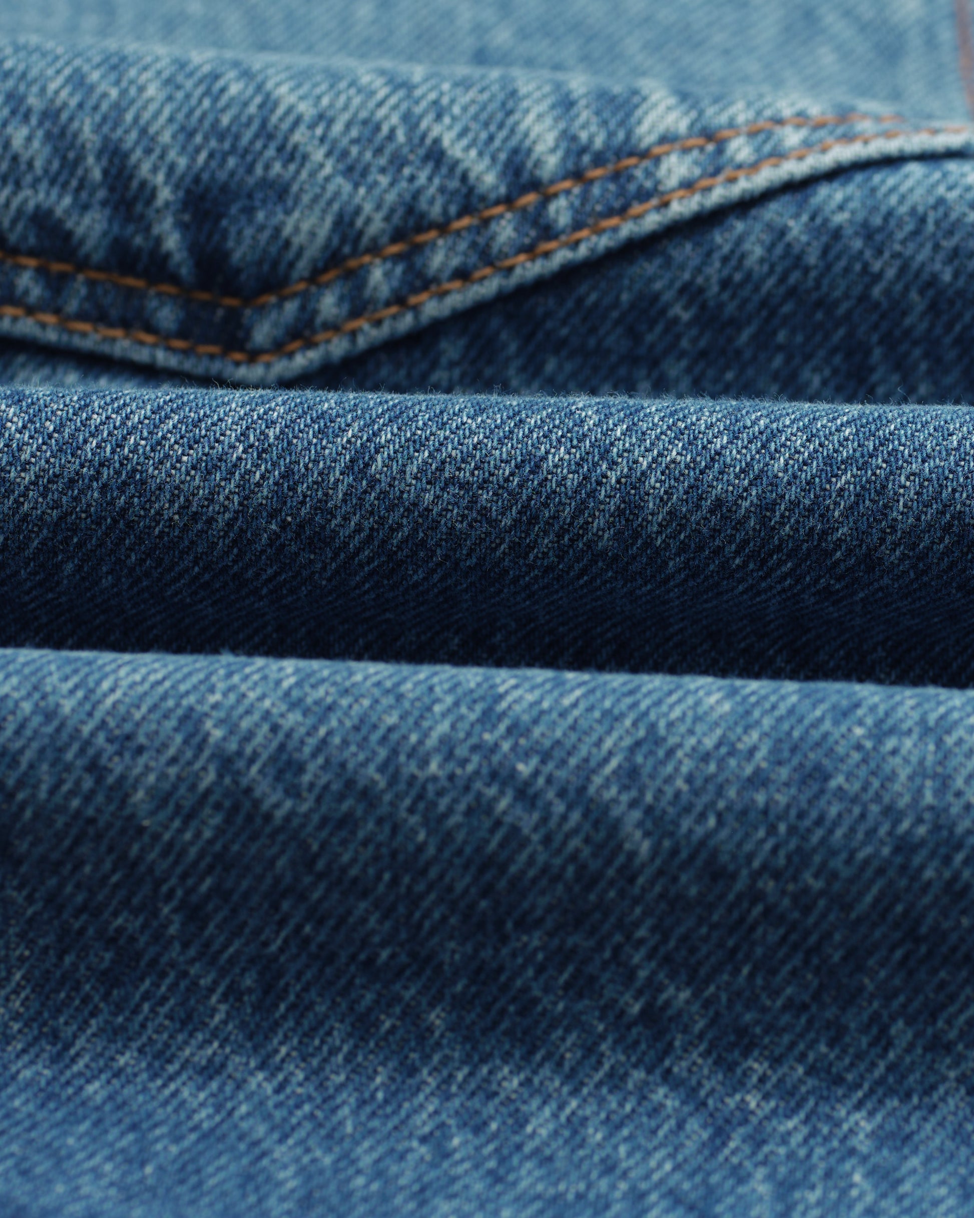 wax london men's Dalston - Mid-Blue Denim Shorts
