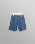 wax london men's Dalston - Mid-Blue Denim Shorts