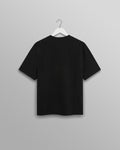 wax london men's Dean - Black Textured Organic Cotton T-Shirt
