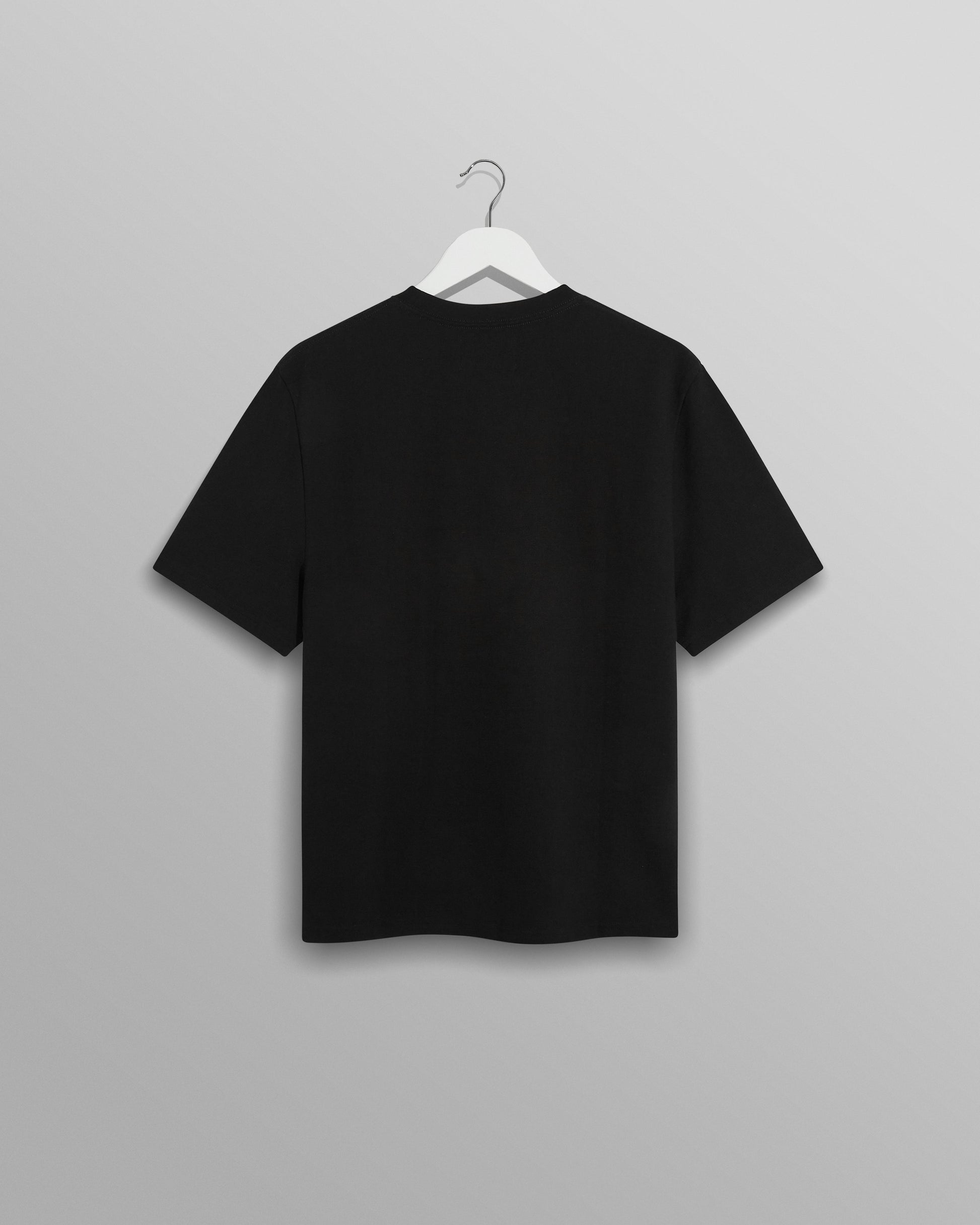 wax london men's Dean - Black Textured Organic Cotton T-Shirt