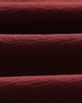wax london men's Dean - Burgundy Textured Organic Cotton T-Shirt