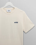 wax london men's Dean - Ecru And Blue Doodle Scene Graphic Cotton T-Shirt