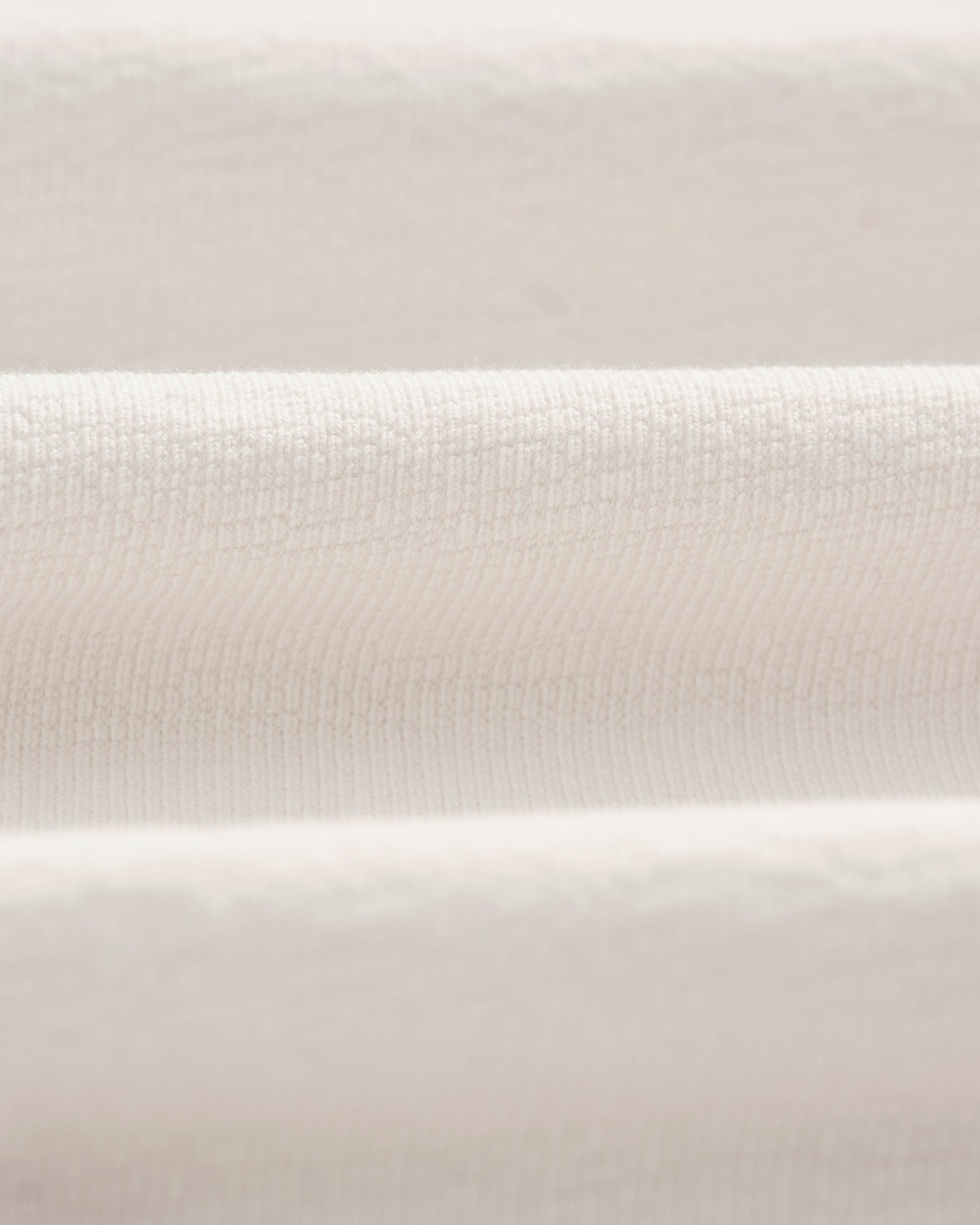 wax london men's Dean - Ecru Textured Organic Cotton T-Shirt