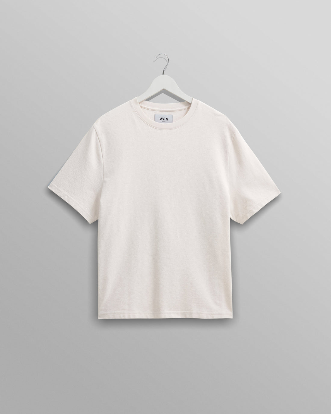 wax london men's Dean - Ecru Textured Organic Cotton T-Shirt