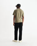 wax london men's Dean - Green Textured Organic Cotton T-Shirt