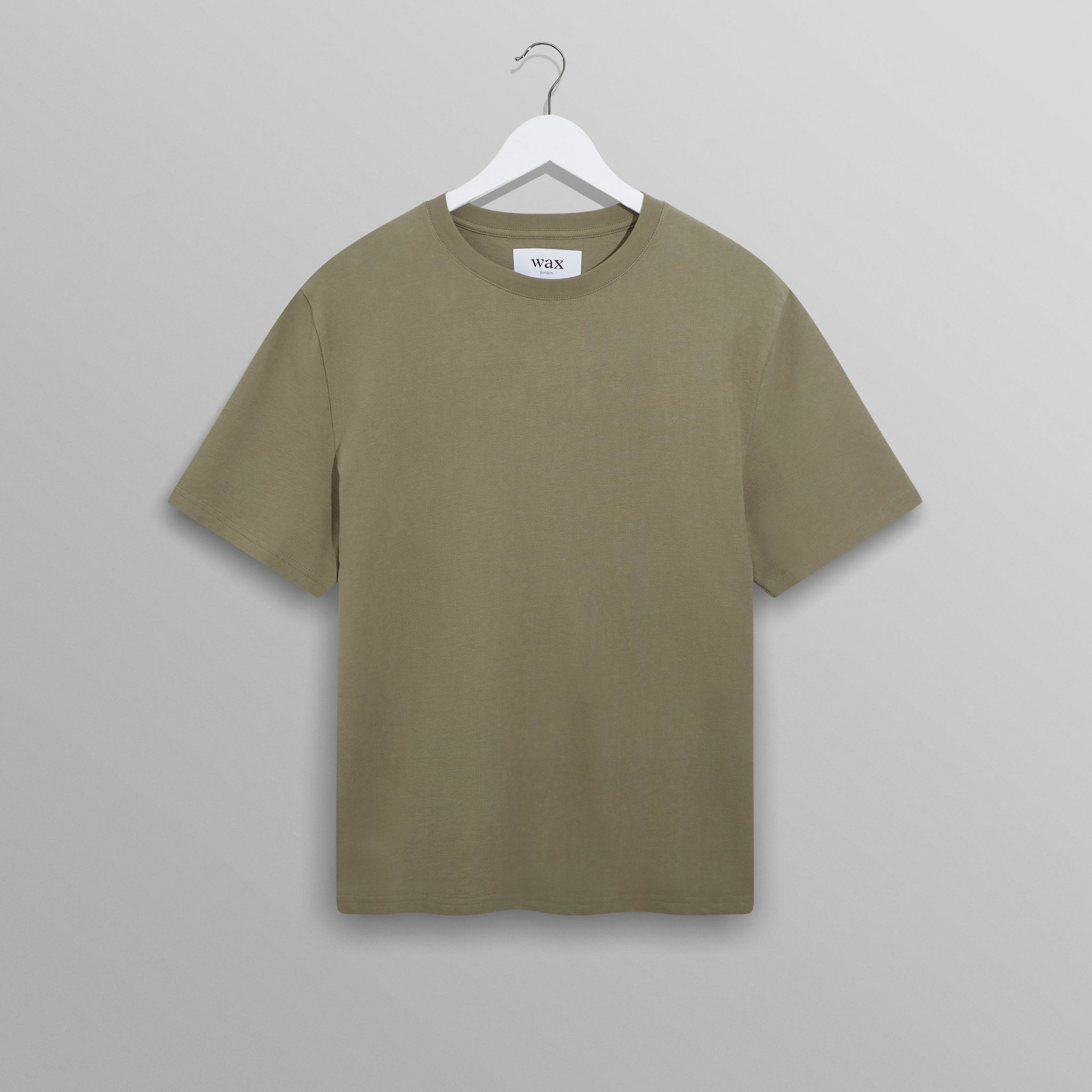wax london men's Dean - Green Textured Organic Cotton T-Shirt