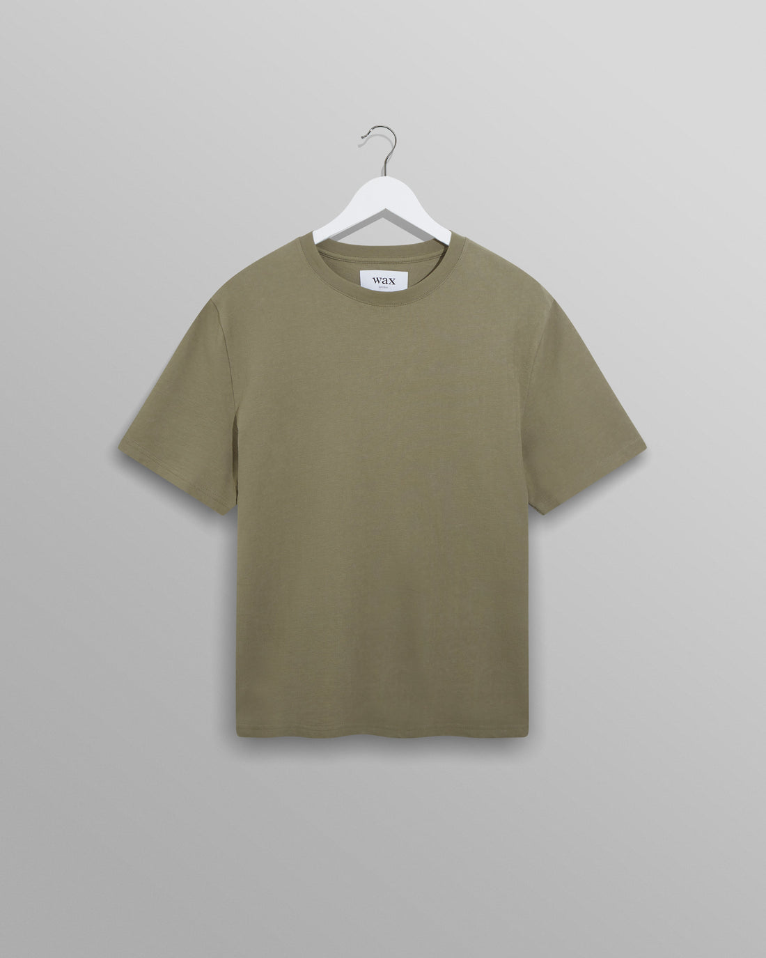 wax london men's Dean - Green Textured Organic Cotton T-Shirt