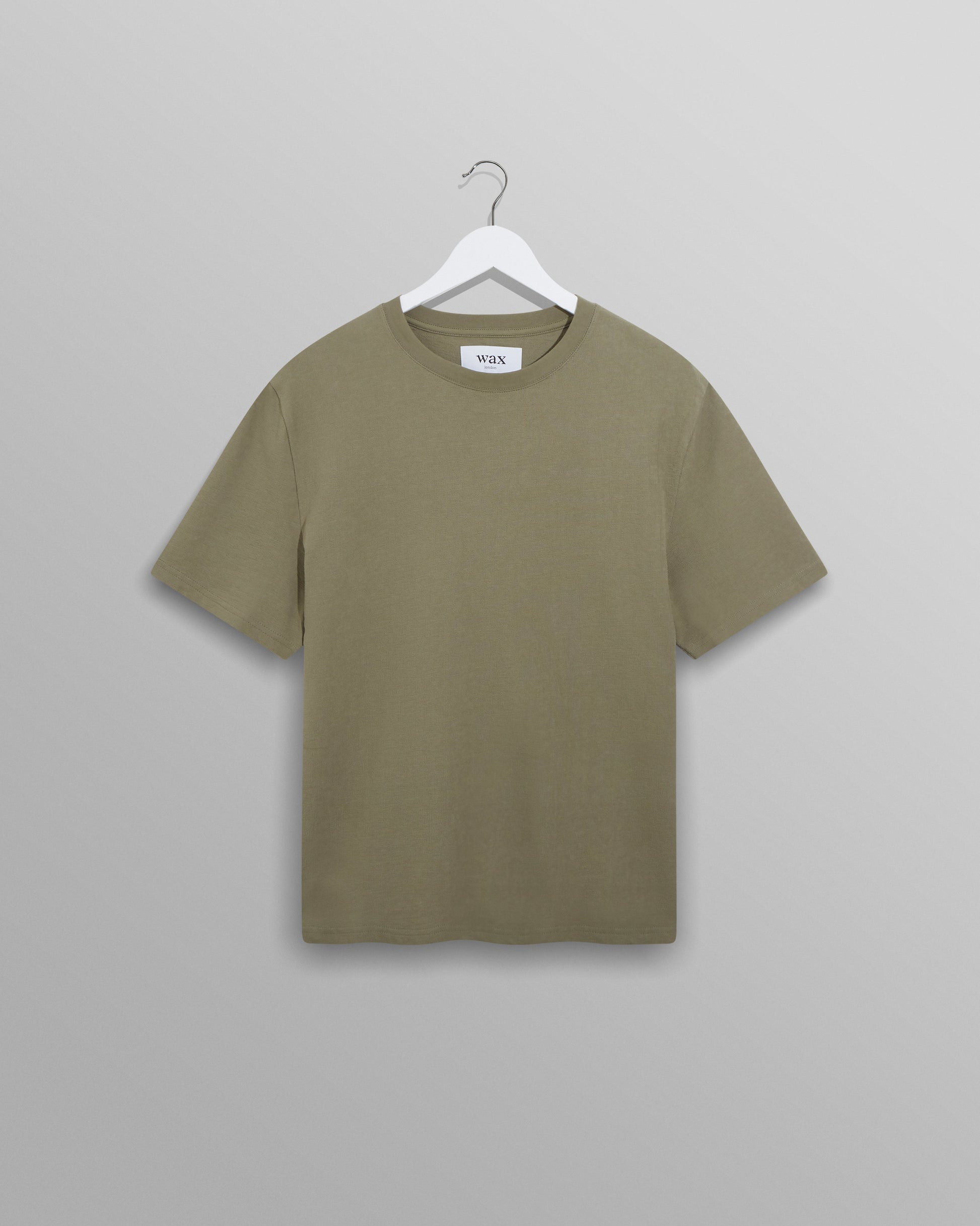 wax london men's Dean - Green Textured Organic Cotton T-Shirt