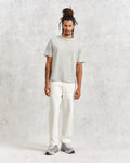 wax london men's Dean - Grey Marl Textured Organic Cotton T-Shirt