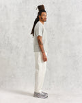 wax london men's Dean - Grey Marl Textured Organic Cotton T-Shirt