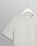 wax london men's Dean - Grey Marl Textured Organic Cotton T-Shirt