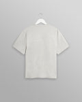 wax london men's Dean - Grey Marl Textured Organic Cotton T-Shirt
