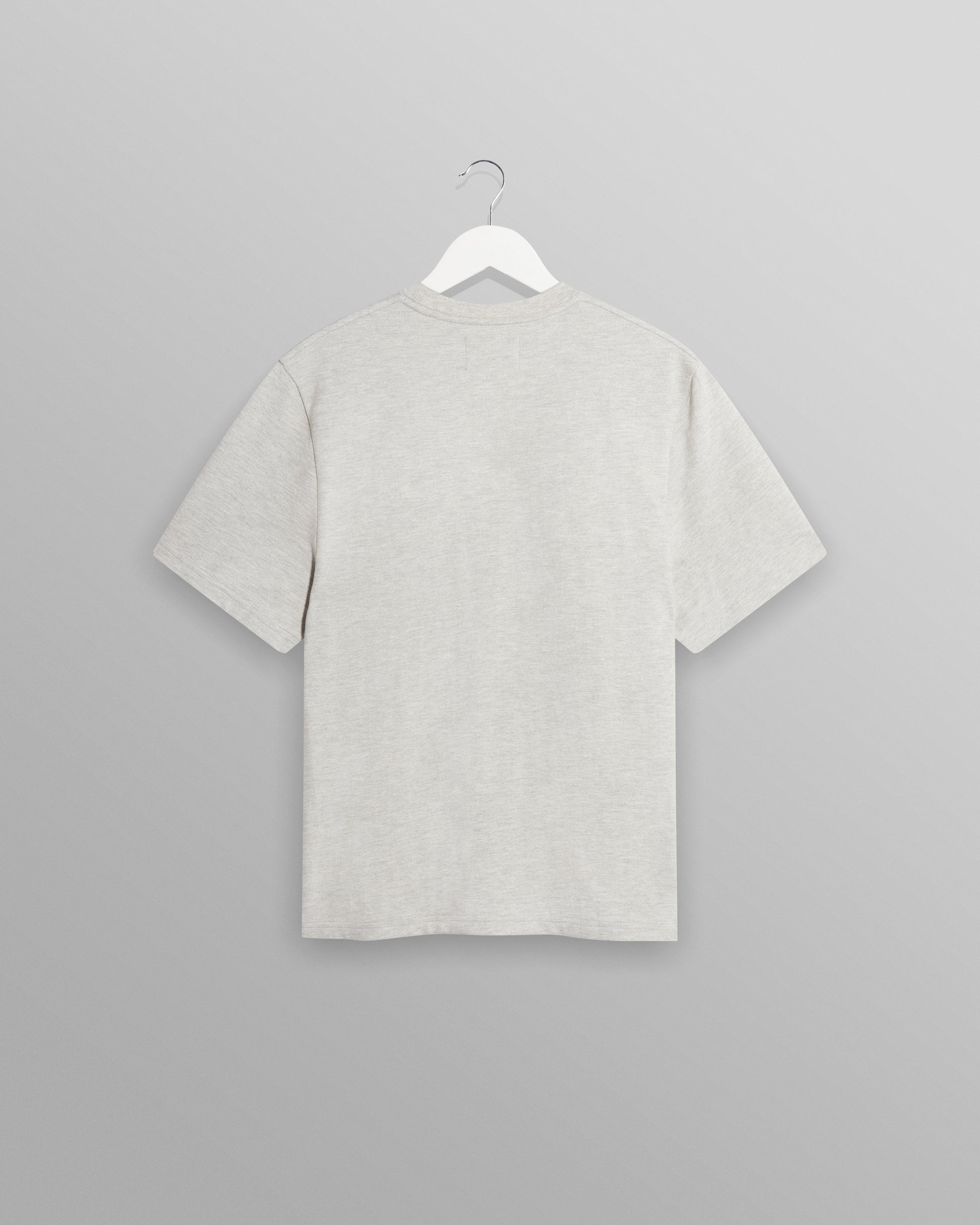 wax london men's Dean - Grey Marl Textured Organic Cotton T-Shirt