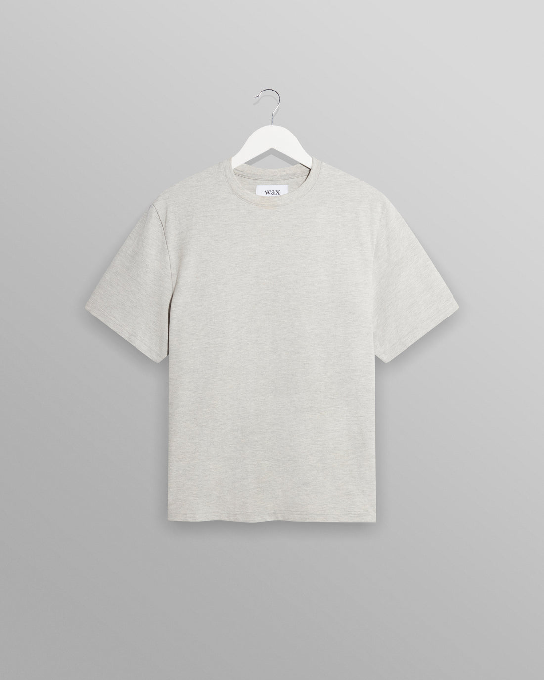 wax london men's Dean - Grey Marl Textured Organic Cotton T-Shirt