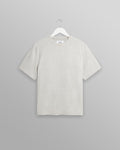 wax london men's Dean - Grey Marl Textured Organic Cotton T-Shirt