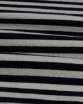 wax london men's Dean - Navy/Ecru Striped Textured Organic Cotton T-Shirt