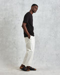 wax london men's Dean - Black Embroidered Logo Organic Cotton T-Shirt