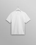 wax london men's Dean - White Embroidered Logo Organic Cotton T-Shirt