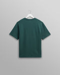 wax london men's Dean - Teal Textured Organic Cotton T-Shirt