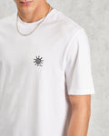 wax london men's Dean - White London Postcard Graphic Organic Cotton T-Shirt